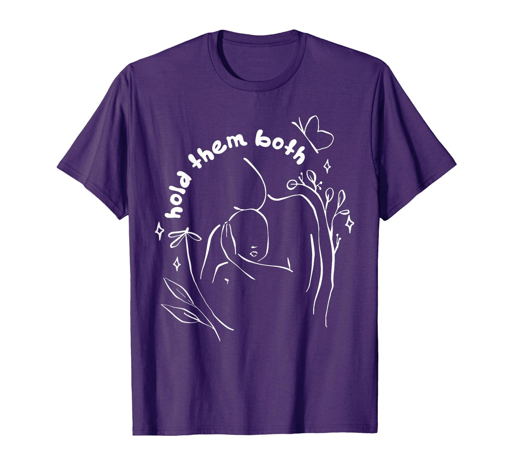 Hold Them Both Postpartum Maternal T-Shirt - Trendy Graphic for Adults - T-Shirt, Sweatshirt, Hoodie