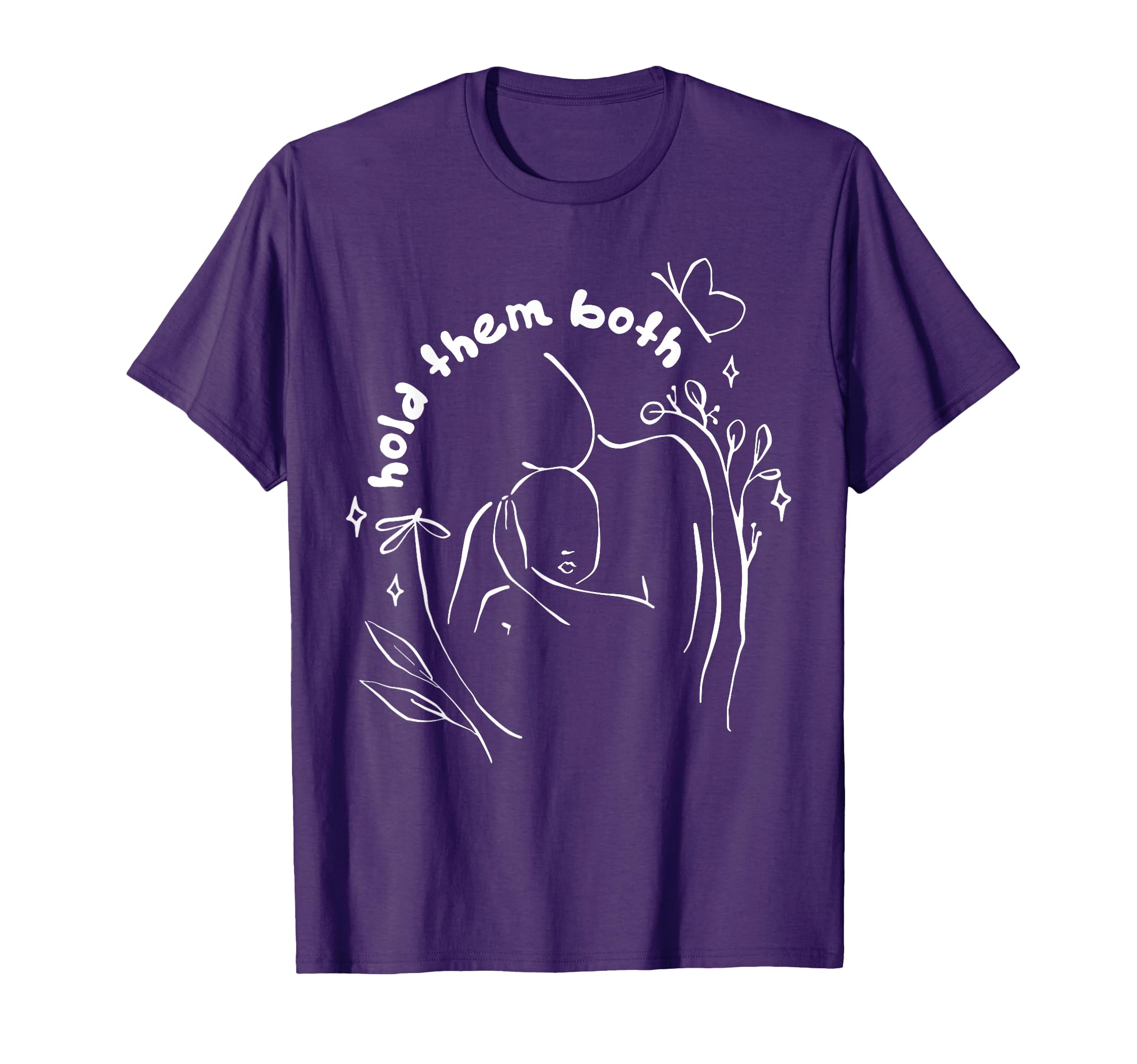 Hold Them Both Postpartum Maternal T-Shirt - Trendy Graphic for Adults - T-Shirt, Sweatshirt, Hoodie
