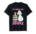 Funny Dog And Bookworm Gift Caffeine T-Shirt - Novelty Apparel Men Women - T-Shirt, Sweatshirt, Hoodie