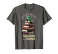 Librarian Bibliophile Dragon Coffee I T-Shirt - Novelty Apparel for Adults - T-Shirt, Sweatshirt, Hoodie
