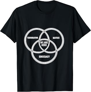 Funny Dystopian Venn Diagram WE are HERE Parody T-Shirt Unisex T-shirt, Sweatshirt, Hoodie, Long Sleeve Tee - T-Shirt, Sweatshirt, Hoodie