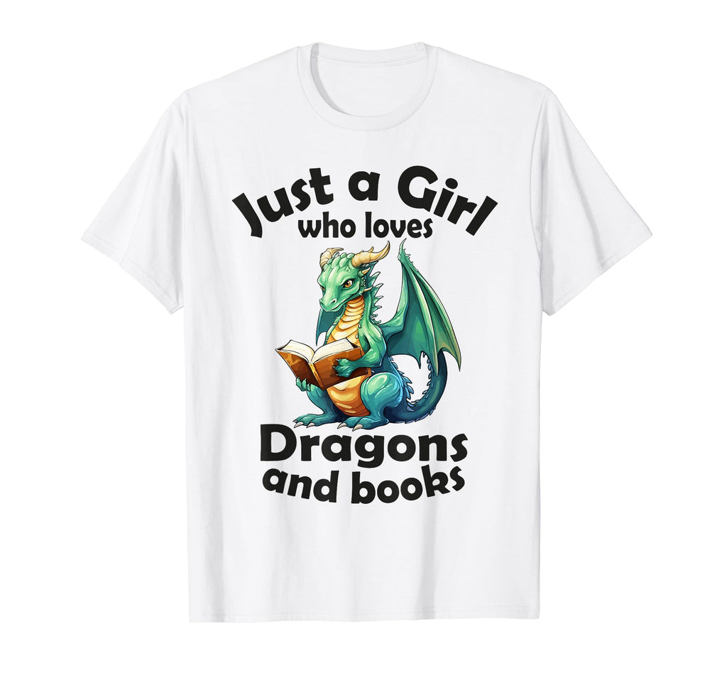 Just Who Loves Dragons And Books T-Shirt - Unique Graphic Unisex - T-Shirt, Sweatshirt, Hoodie