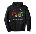 Colorful You Are Enough Daisy Butterfly Hoodie - Fun Novelty Design Unisex - T-Shirt, Sweatshirt, Hoodie