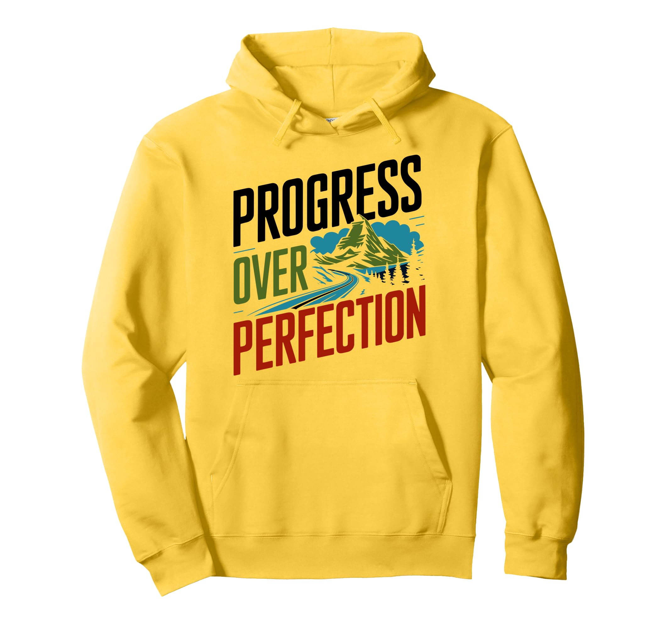 Progress Over Perfection Mental Health Hoodie - Graphic Print Unisex - T-Shirt, Sweatshirt, Hoodie