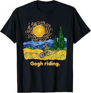 Gogh Riding Funny Cycling Van Gogh Art Bike T-Shirt Unisex T-shirt, Sweatshirt, Hoodie, Long Sleeve Tee - T-Shirt, Sweatshirt, Hoodie