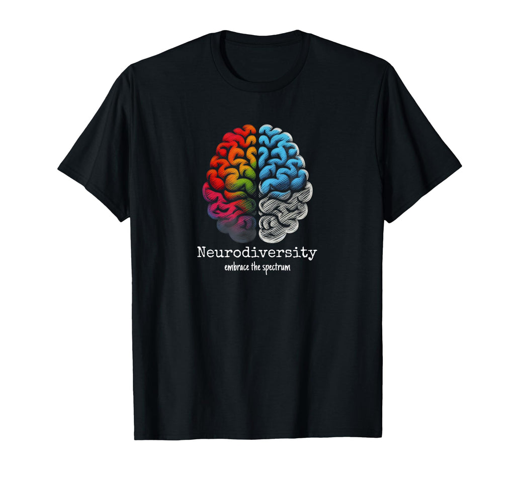 Colorful Rainbow Brain T-Shirt - Custom Art Print for Adults - T-Shirt, Sweatshirt, Hoodie
