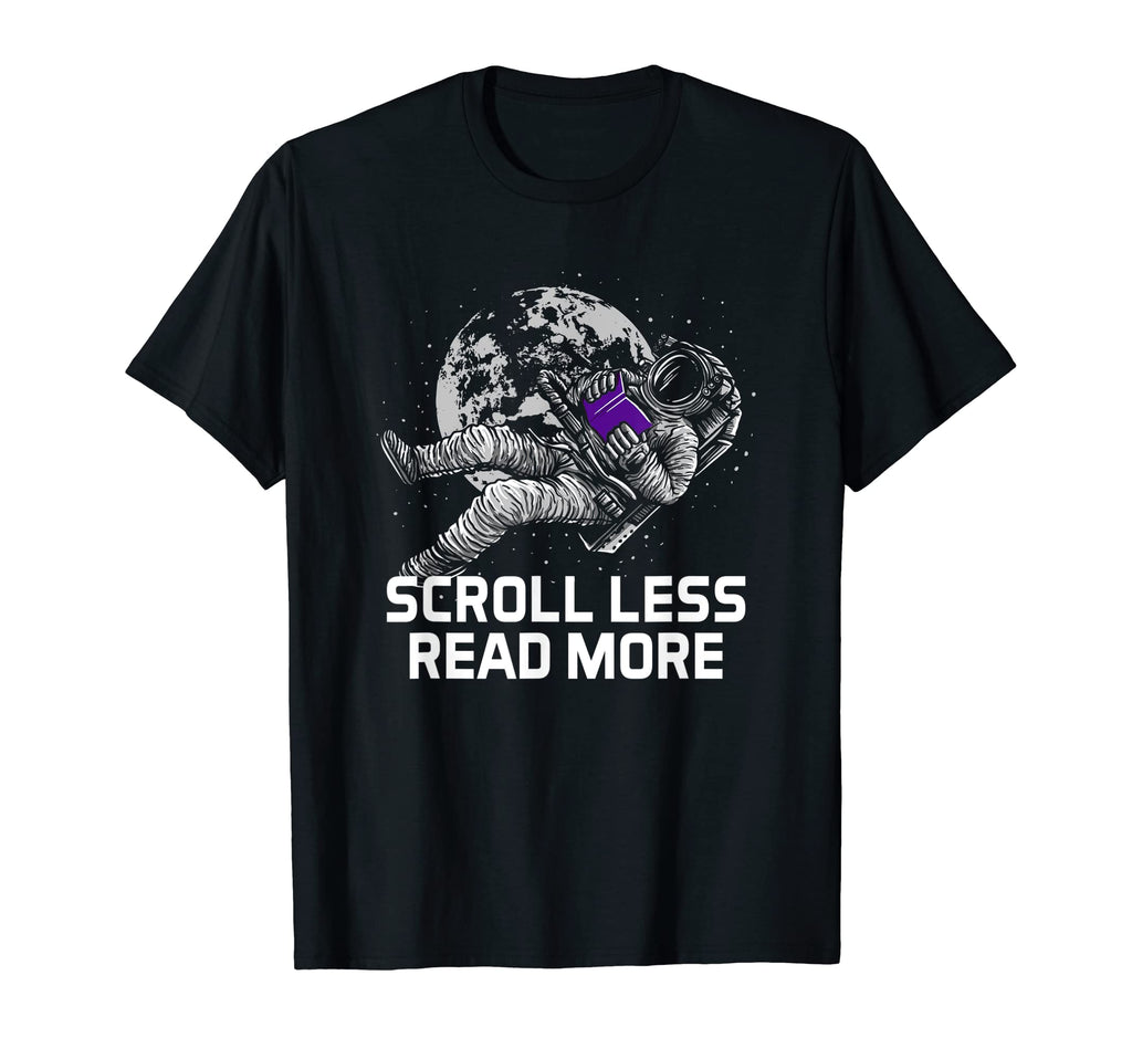 Scroll Less Read More Bookworm Reading T-Shirt - Unique Graphic for Adults - T-Shirt, Sweatshirt, Hoodie