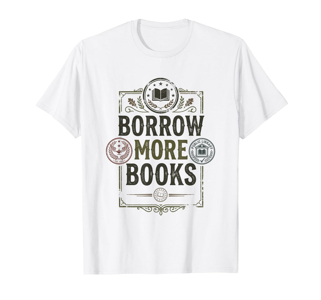 Book Lover Library Bookworm T-Shirt - Fun Novelty Design for Adults - T-Shirt, Sweatshirt, Hoodie
