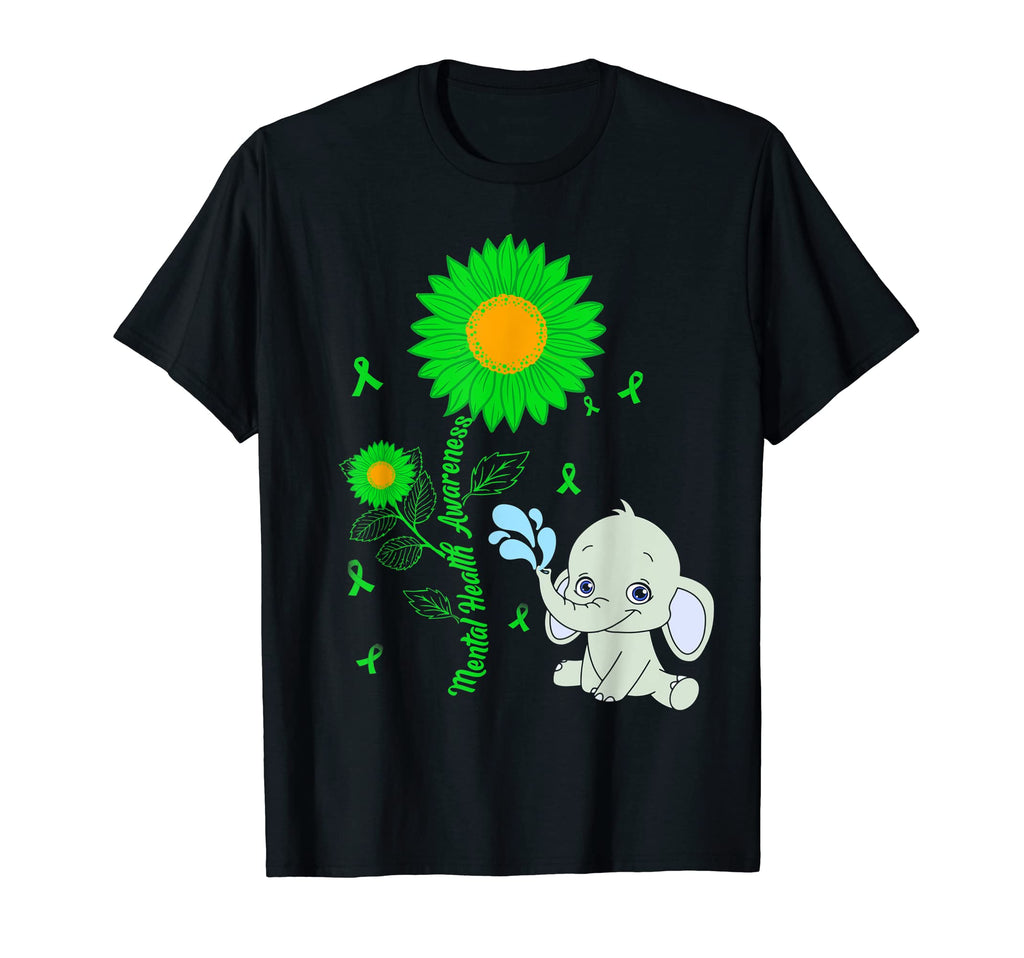 May We Wear Green Ribbon Elephant T-Shirt - Fun Novelty Design for Adults - T-Shirt, Sweatshirt, Hoodie