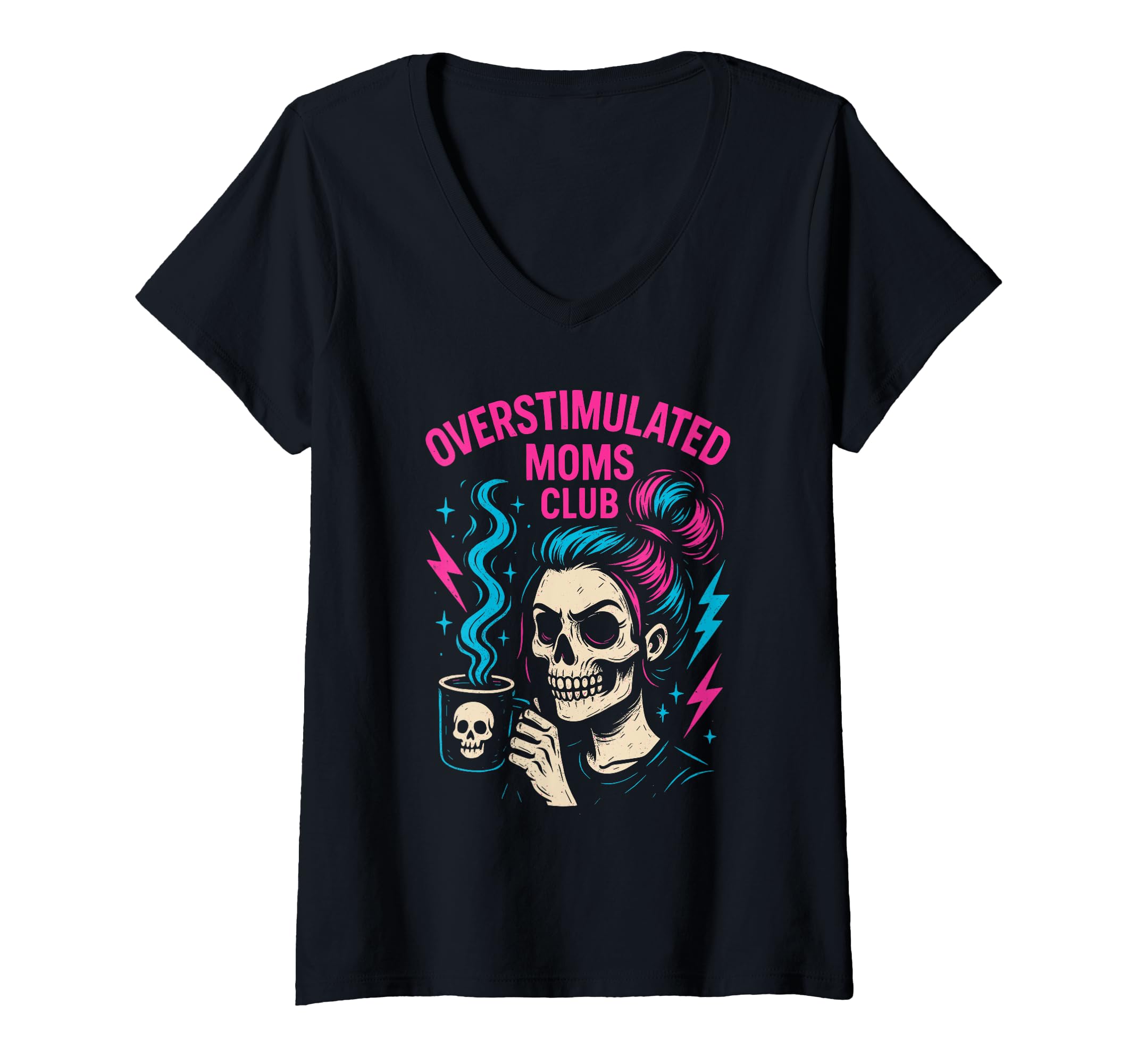 Groovy Overstimulated Moms Club T-Shirt - Casual Everyday Wear Unisex - T-Shirt, Sweatshirt, Hoodie