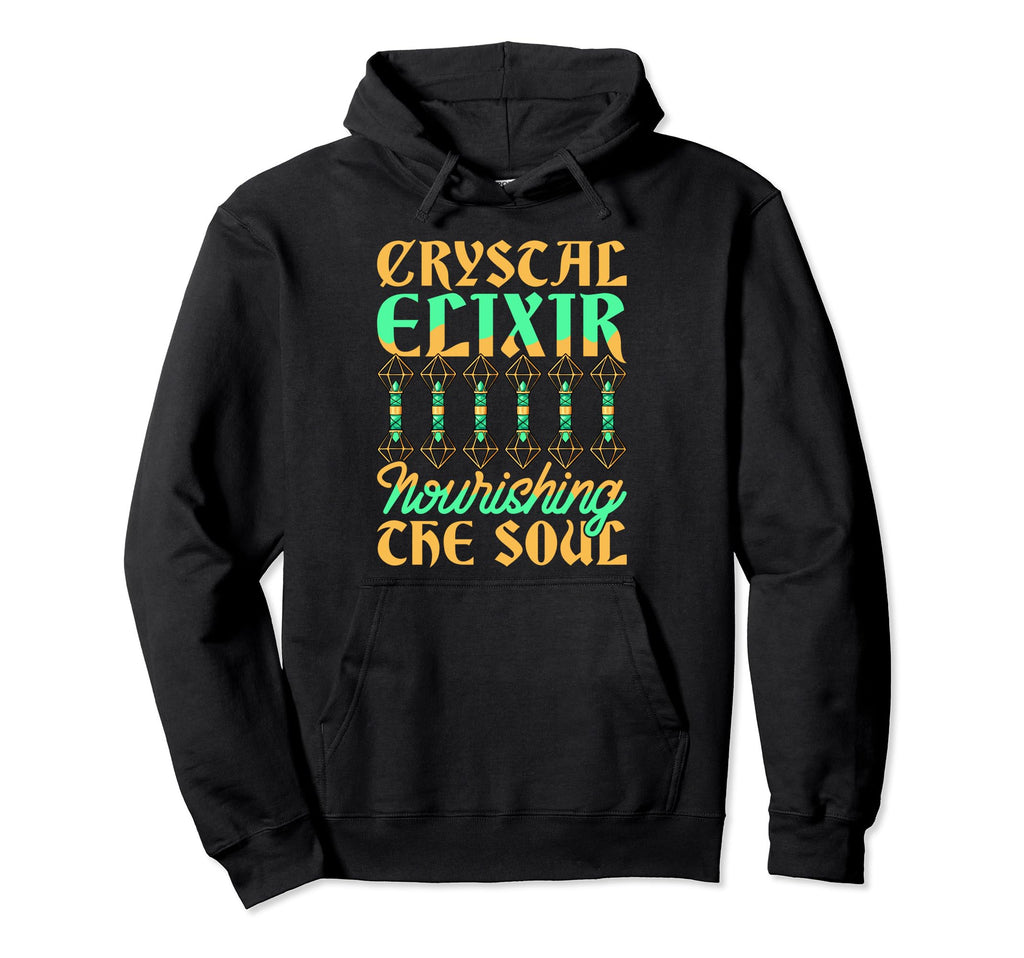 Healing Crystal Elixir Nourishing Soul Hoodie - Minimalist Print Unisex - T-Shirt, Sweatshirt, Hoodie