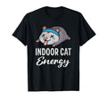 Indoor Cat Energy Possum Funny Introvert T-Shirt - Novelty Apparel Unisex - T-Shirt, Sweatshirt, Hoodie