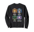 Four Stoic Virtues Daily Sweatshirt - Casual Everyday Wear Unisex - T-Shirt, Sweatshirt, Hoodie