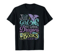 Just Who Loves Dragons And Books T-Shirt - Graphic Print Men Women - T-Shirt, Sweatshirt, Hoodie