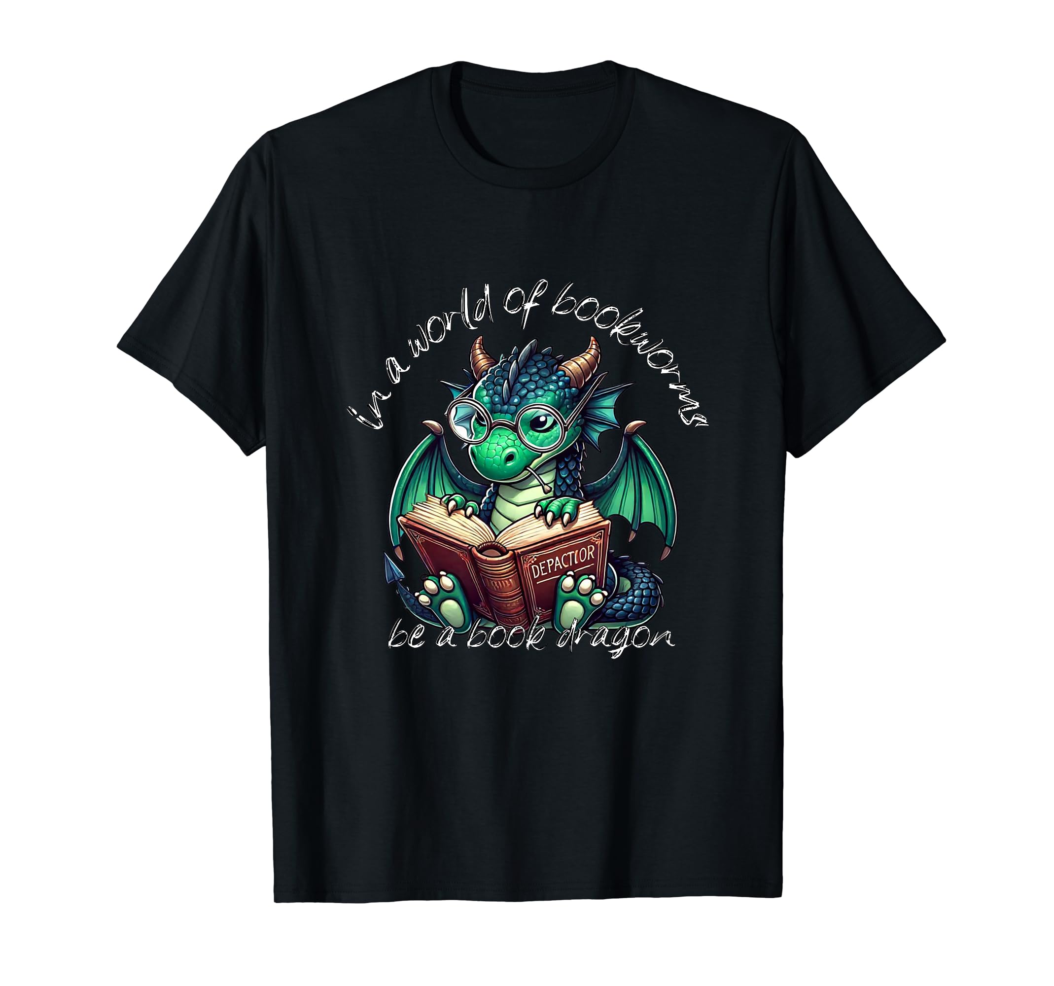 Dragon World Bookworms Be Book Dragon T-Shirt - Minimalist Print Unisex - T-Shirt, Sweatshirt, Hoodie
