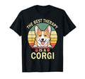 Best Therapy Is Corgi Dad Mom Dog Paw T-Shirt - Unique Graphic for Adults - T-Shirt, Sweatshirt, Hoodie