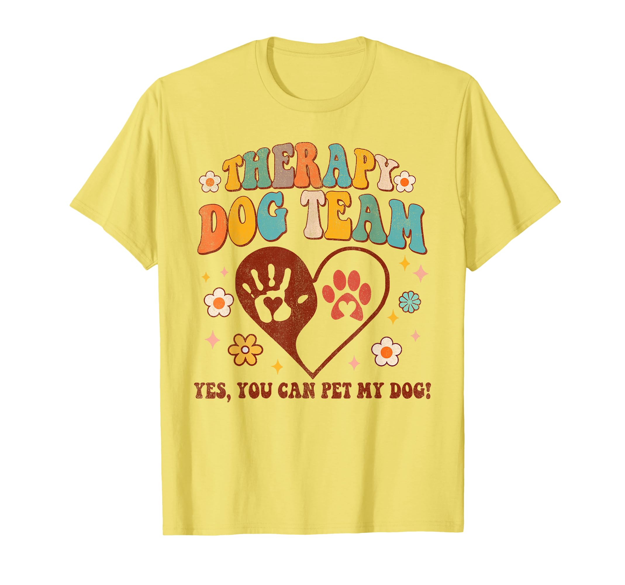 Therapy Dog Team Pet Dog Animal T-Shirt - Custom Art Print Men Women - T-Shirt, Sweatshirt, Hoodie