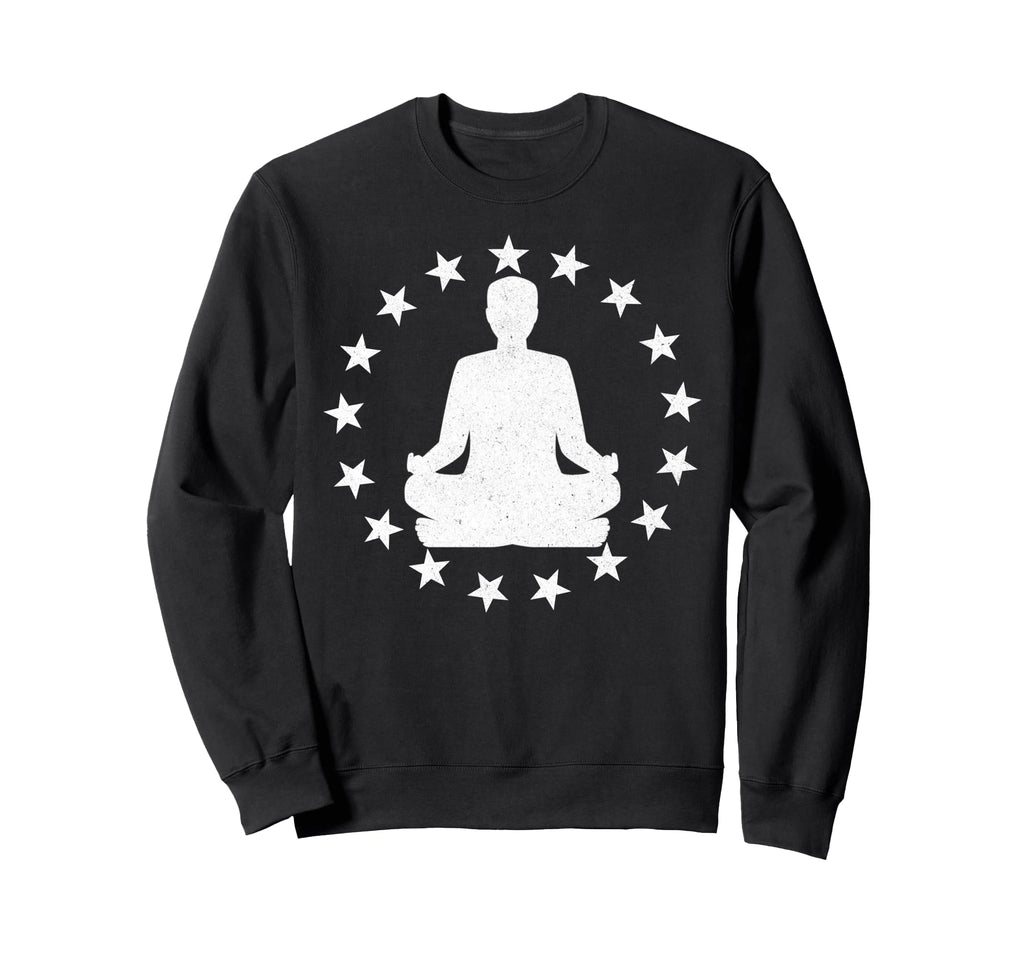 Yoga Pose Stars Yogi Spiritual Sweatshirt - Minimalist Print Men Women - T-Shirt, Sweatshirt, Hoodie
