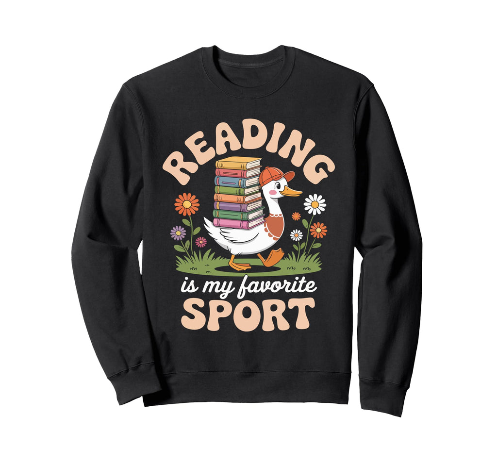 Reading Is My Favorite Sport Sweatshirt - Casual Everyday Wear Men Women - T-Shirt, Sweatshirt, Hoodie