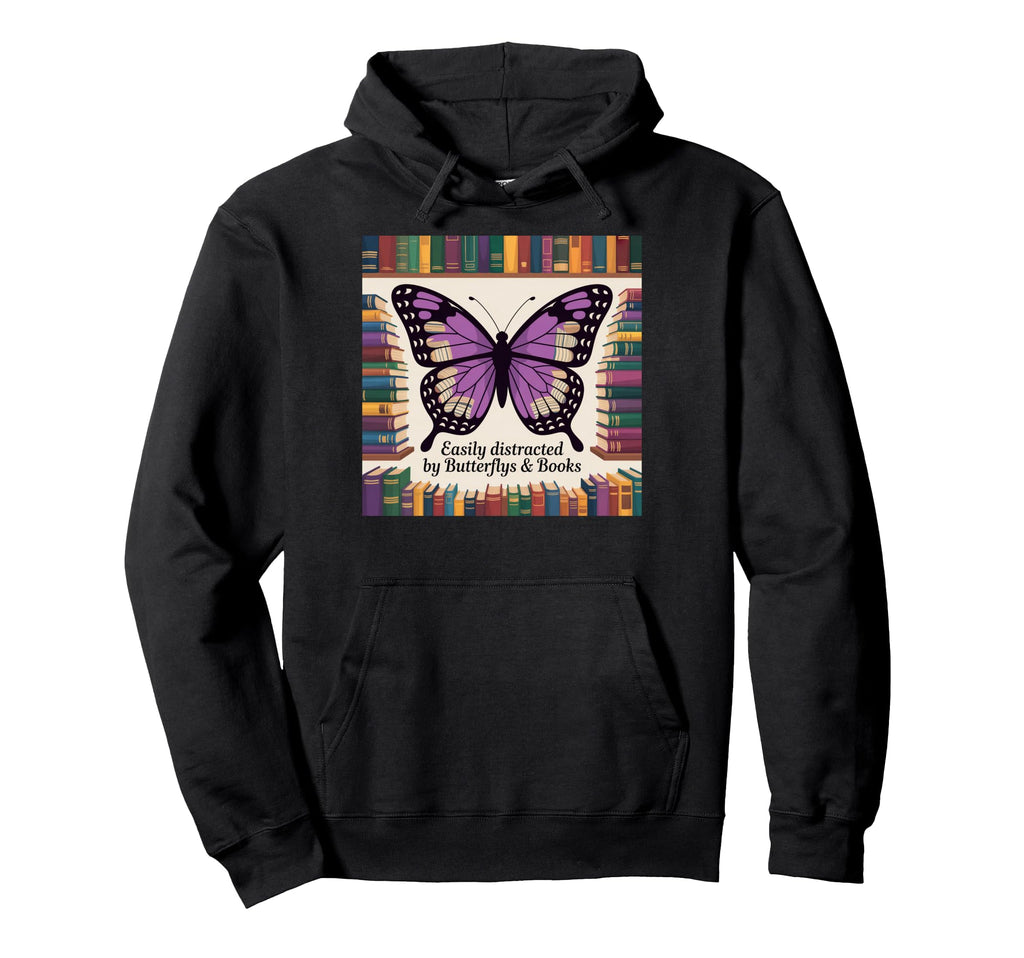Books Nerds Butterfly Party Favors Purple Hoodie - Streetwear Style Unisex - T-Shirt, Sweatshirt, Hoodie