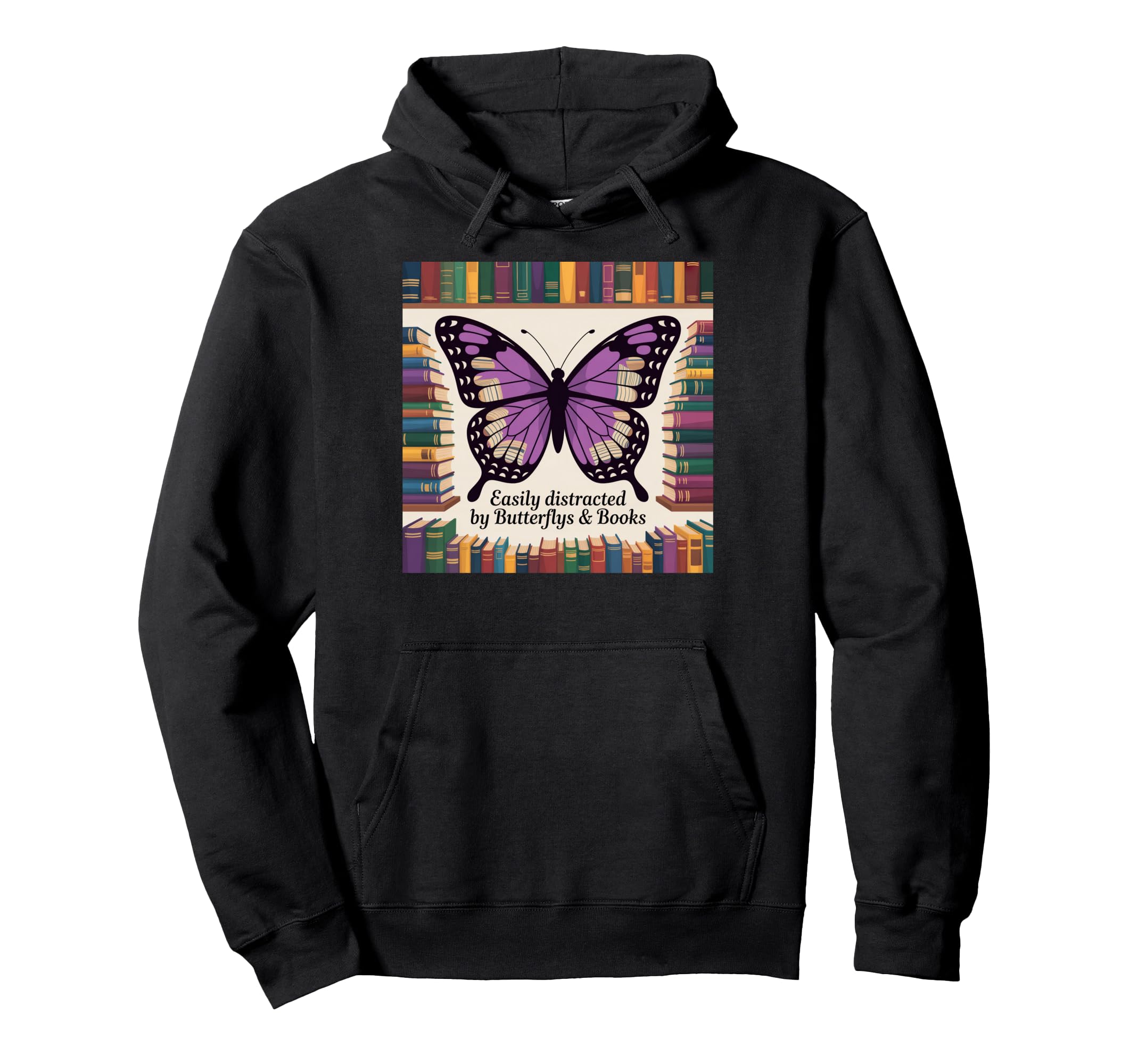 Books Nerds Butterfly Party Favors Purple Hoodie - Streetwear Style Unisex - T-Shirt, Sweatshirt, Hoodie