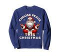 Choose Peace This Meditating Santa Sweatshirt - Aesthetic Graphic Men Women - T-Shirt, Sweatshirt, Hoodie