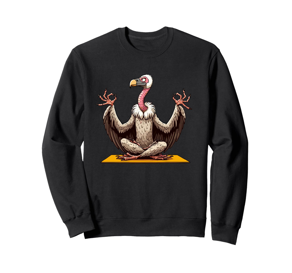 Meditation Vulture Yoga Pose Relaxing Sweatshirt - Custom Art Print Unisex - T-Shirt, Sweatshirt, Hoodie