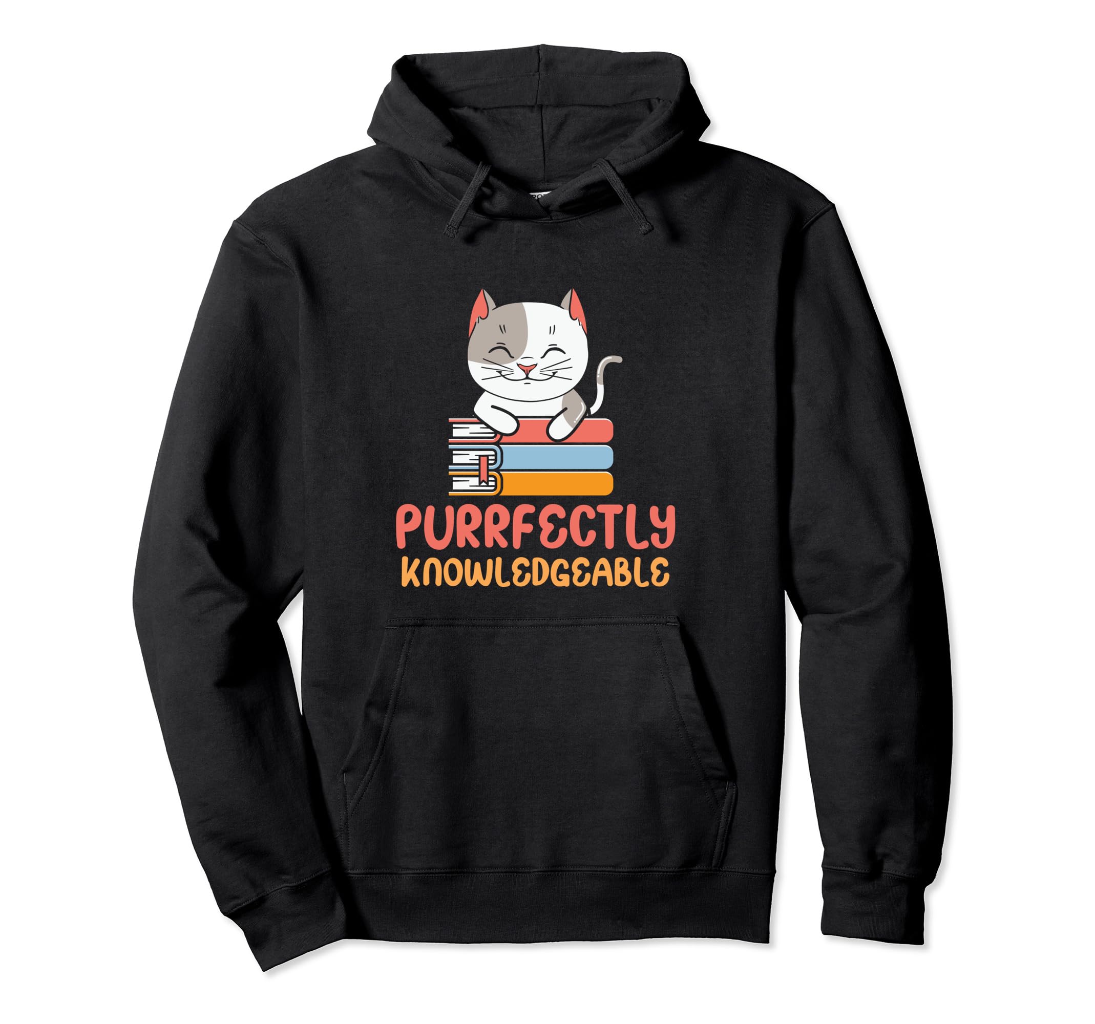 Book Lover Nerd Librarian Cat School Hoodie - Streetwear Style Unisex - T-Shirt, Sweatshirt, Hoodie