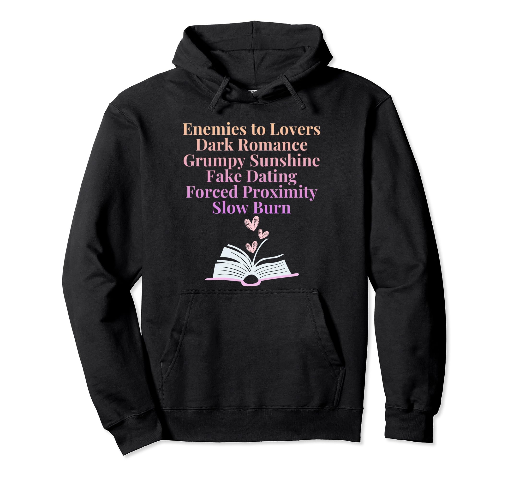Bibliophile Romance Book Genre Hoodie - Casual Everyday Wear for Adults - T-Shirt, Sweatshirt, Hoodie