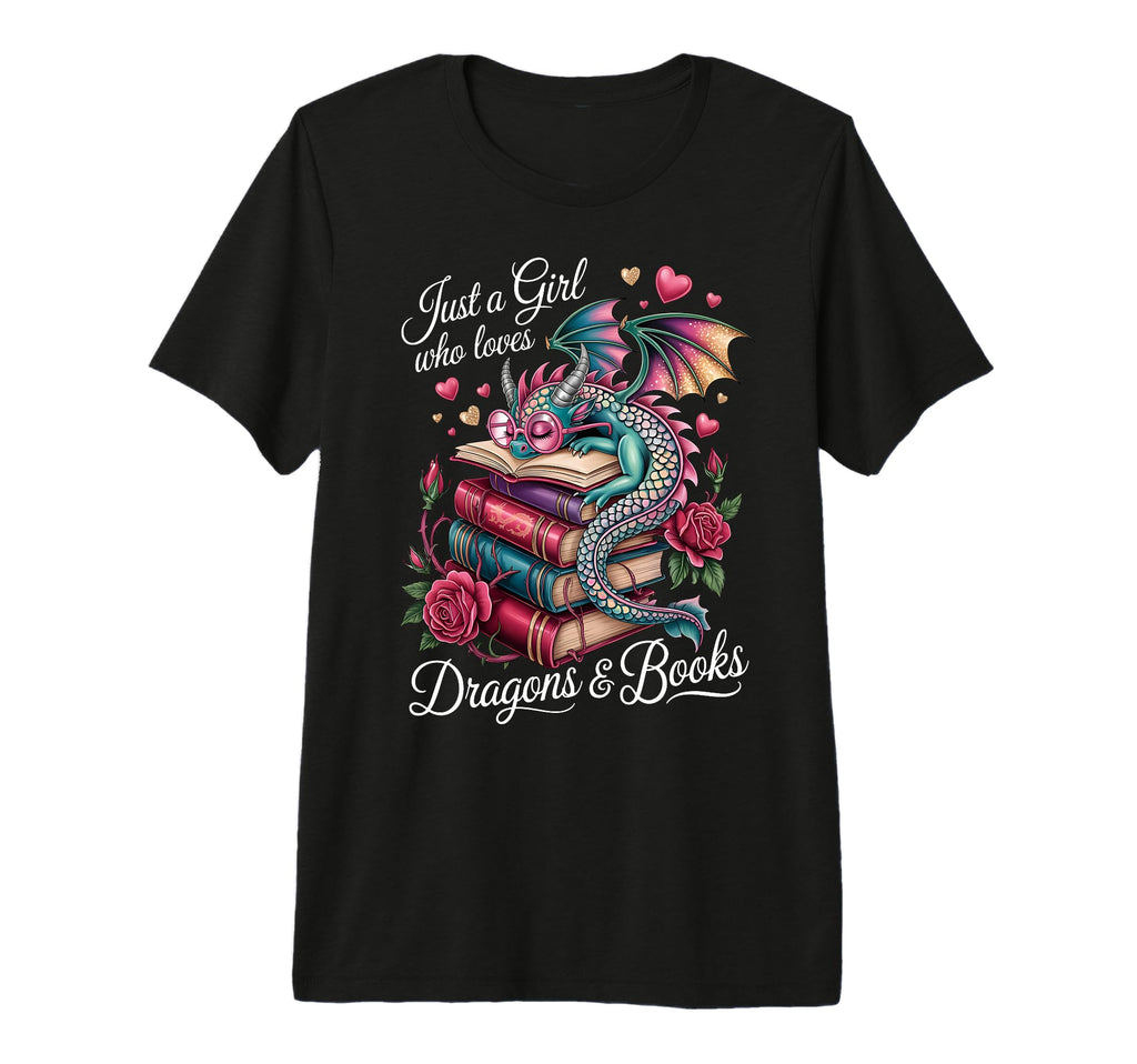 Just Who Loves Dragons And Books Tri Blend T-Shirt - Unique Graphic Unisex - T-Shirt, Sweatshirt, Hoodie