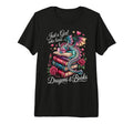 Just Who Loves Dragons And Books Tri Blend T-Shirt - Unique Graphic Unisex - T-Shirt, Sweatshirt, Hoodie