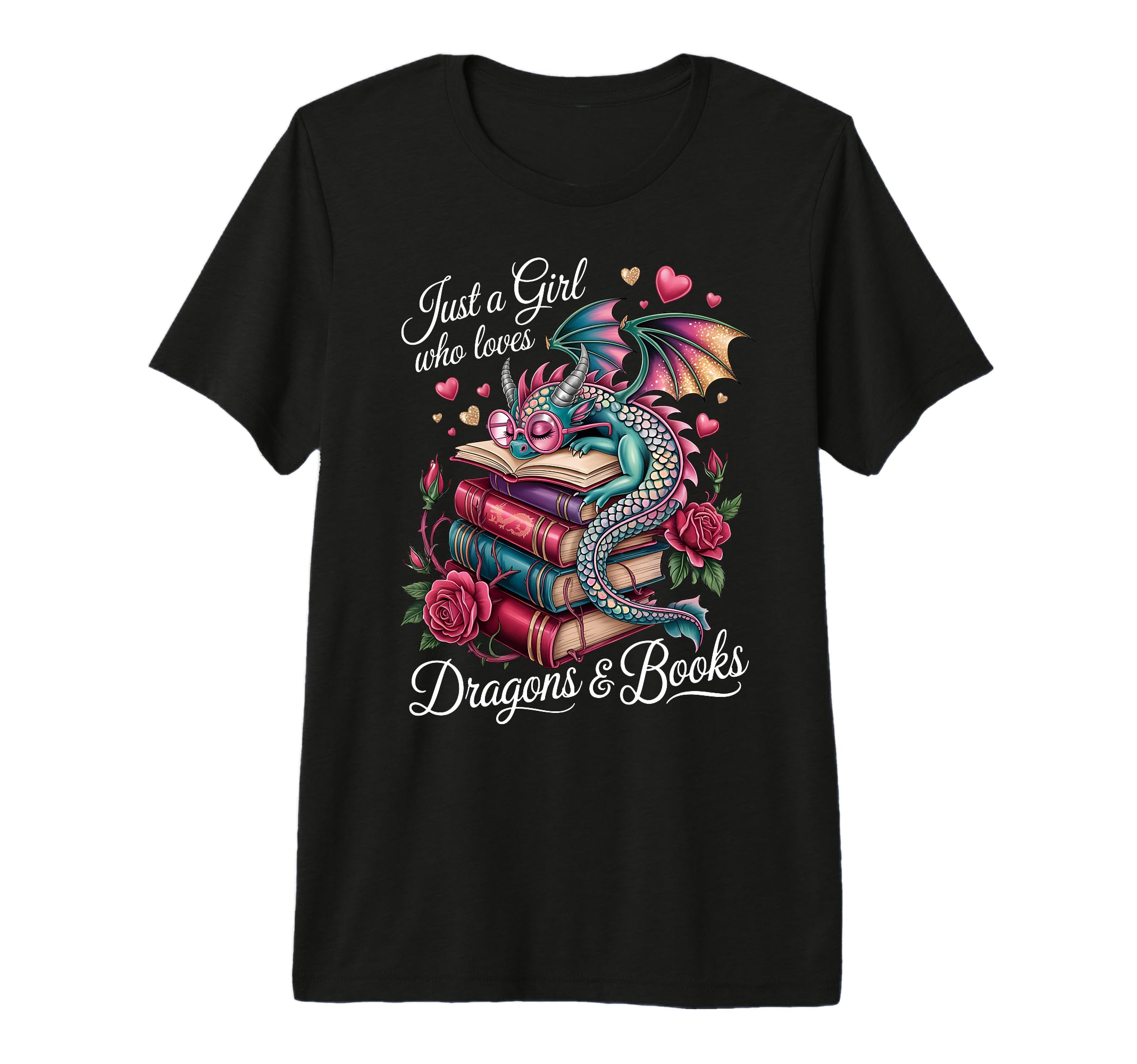 Just Who Loves Dragons And Books Tri Blend T-Shirt - Unique Graphic Unisex - T-Shirt, Sweatshirt, Hoodie