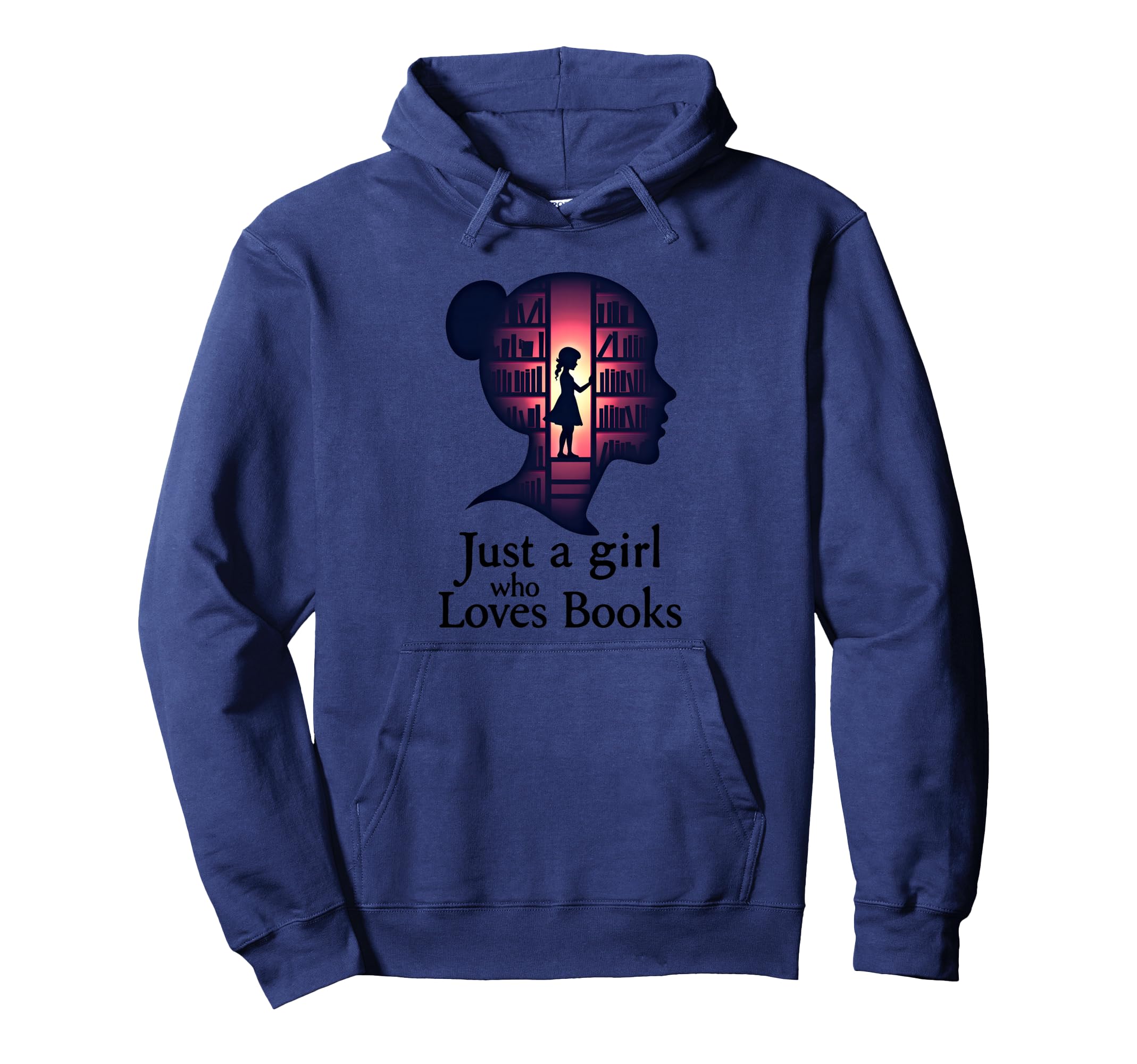 Just Who Loves Books Funny Books Hoodie - Minimalist Print for Adults - T-Shirt, Sweatshirt, Hoodie