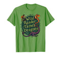 Wild Reader Tames Dragons Book Lover T-Shirt - Novelty Apparel Men Women - T-Shirt, Sweatshirt, Hoodie
