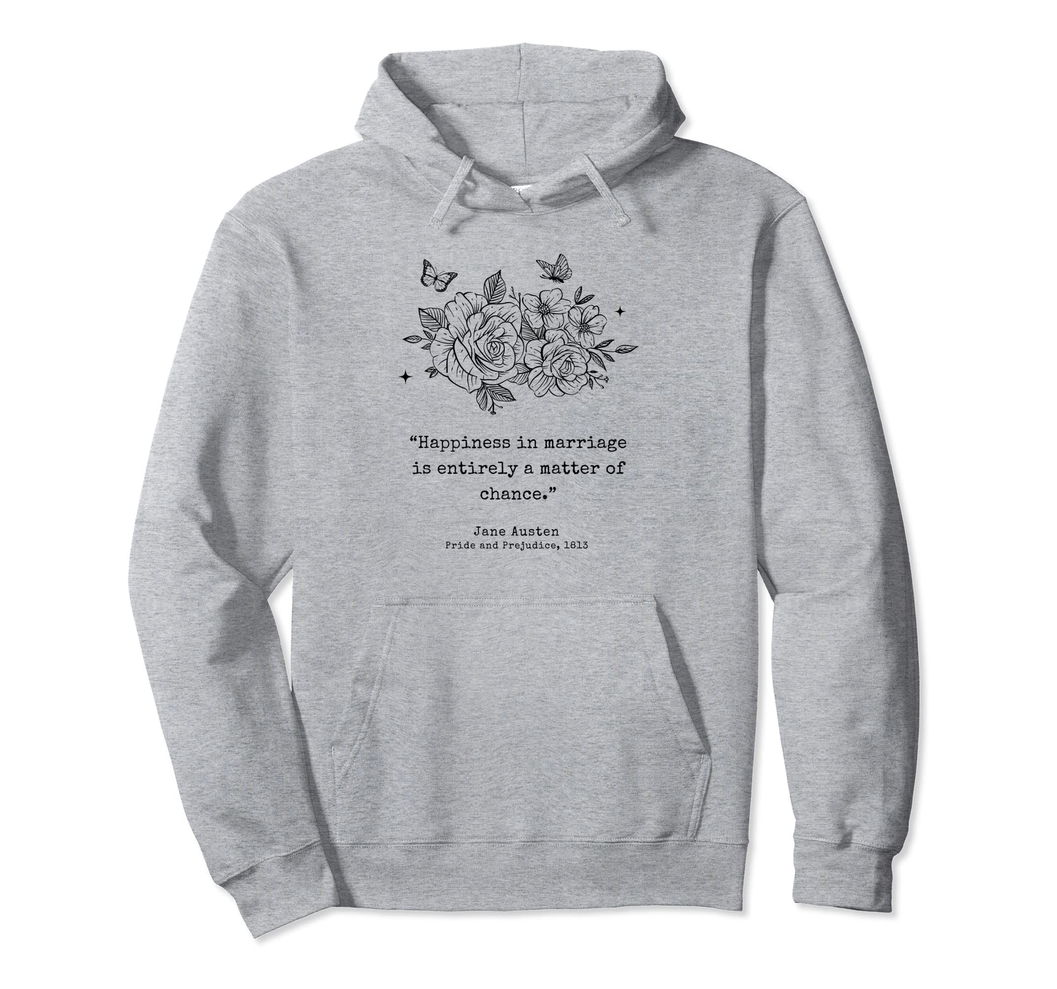Jane Austen Dark Academia Bookish Hoodie - Aesthetic Graphic for Adults - T-Shirt, Sweatshirt, Hoodie