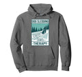 Dog Sledding Is My Therapy Husky Dog Hoodie - Aesthetic Graphic for Adults - T-Shirt, Sweatshirt, Hoodie