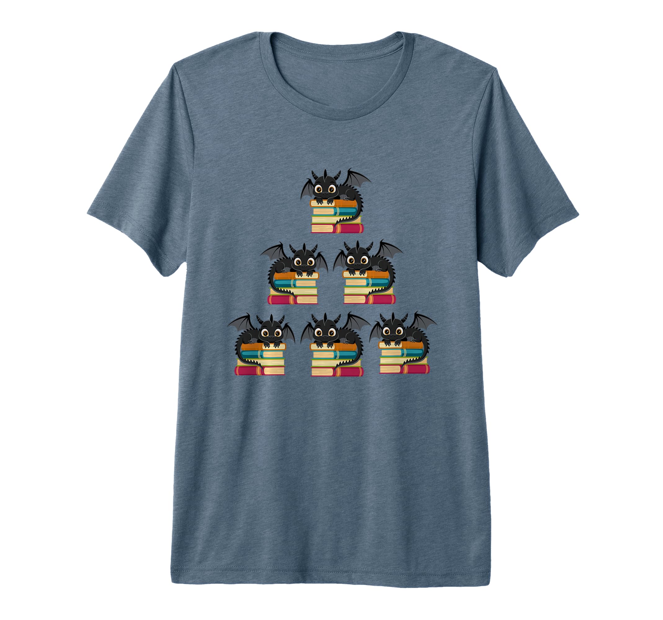 Dragons And Books Winged Dragon Whimsical T-Shirt - Novelty Apparel Unisex - T-Shirt, Sweatshirt, Hoodie
