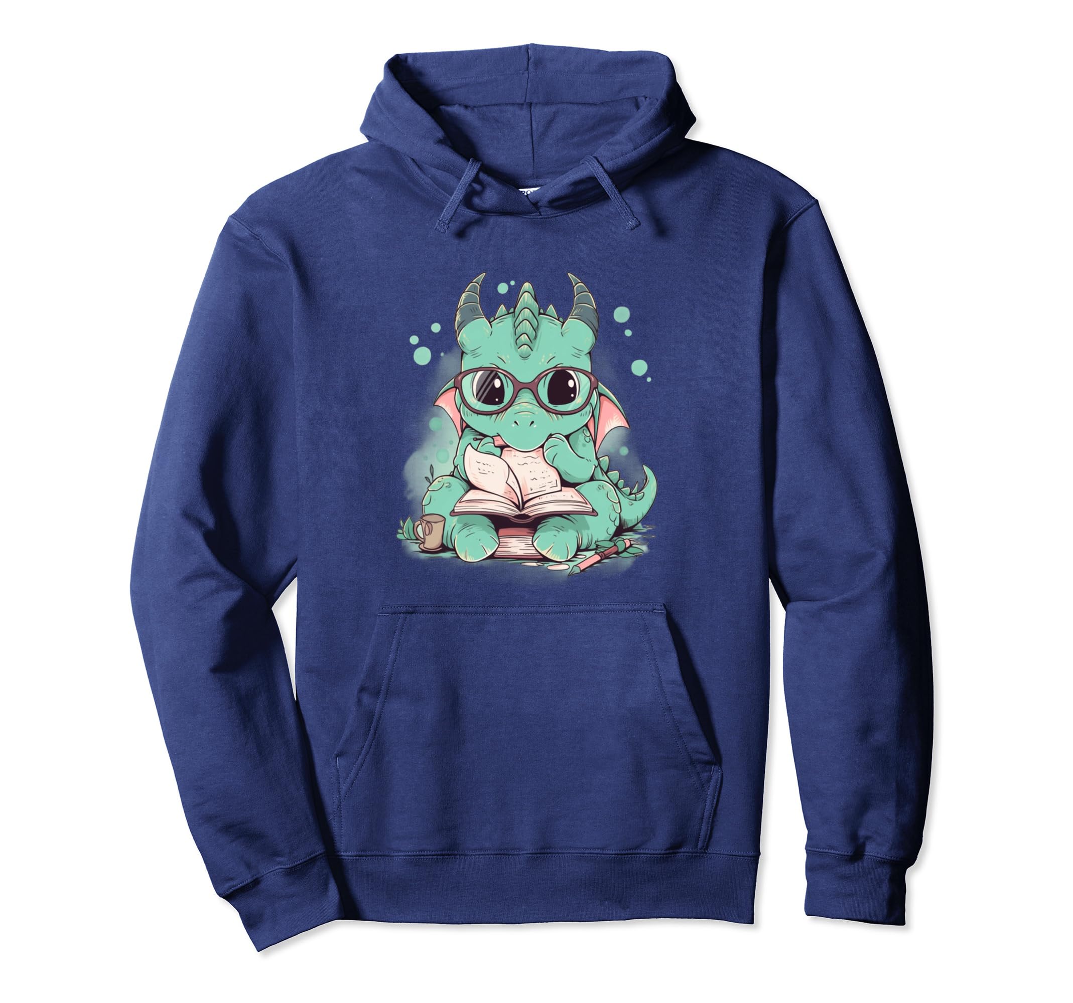 Easily Distracted Dragons And Books Hoodie - Minimalist Print Men Women - T-Shirt, Sweatshirt, Hoodie