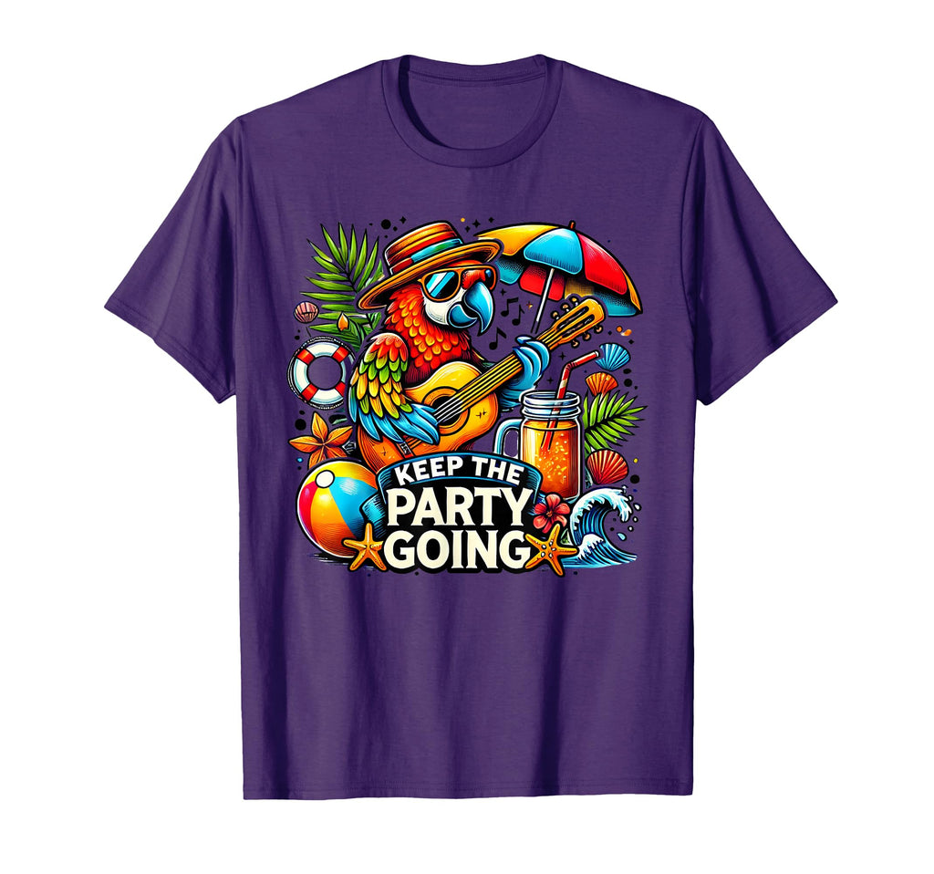 Keep Party Going Funny Parrot T-Shirt - Casual Everyday Wear for Adults - T-Shirt, Sweatshirt, Hoodie