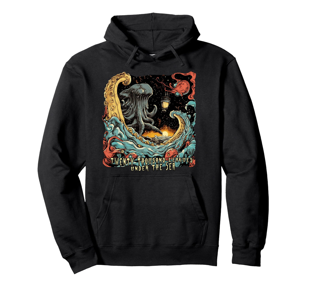 Twenty Thousand Leagues Under Sea Hoodie - Aesthetic Graphic for Adults - T-Shirt, Sweatshirt, Hoodie