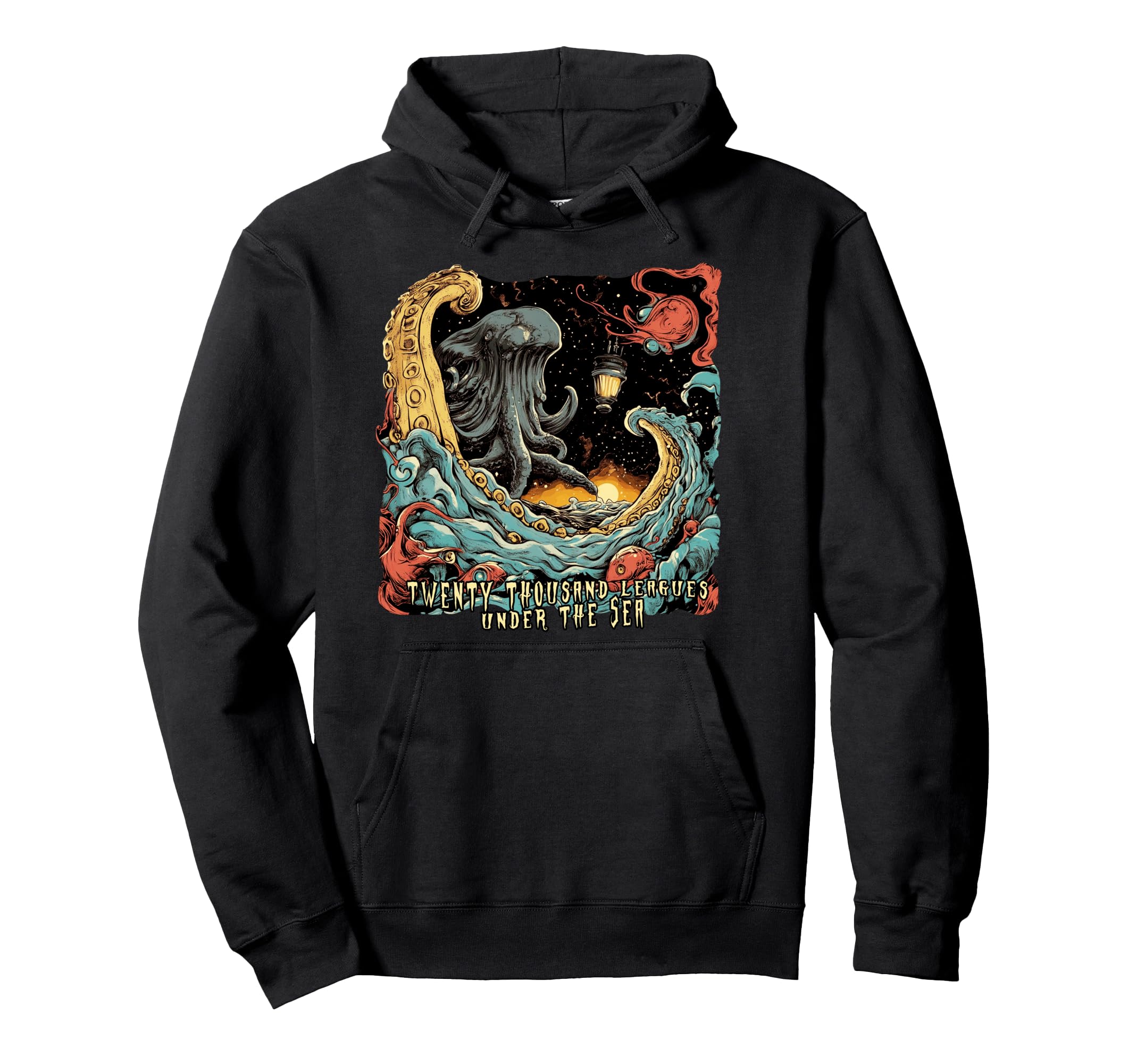 Twenty Thousand Leagues Under Sea Hoodie - Aesthetic Graphic for Adults - T-Shirt, Sweatshirt, Hoodie