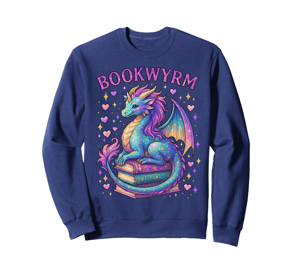 Just Who Loves Dragons And Books Sweatshirt - Custom Art Print Unisex - T-Shirt, Sweatshirt, Hoodie