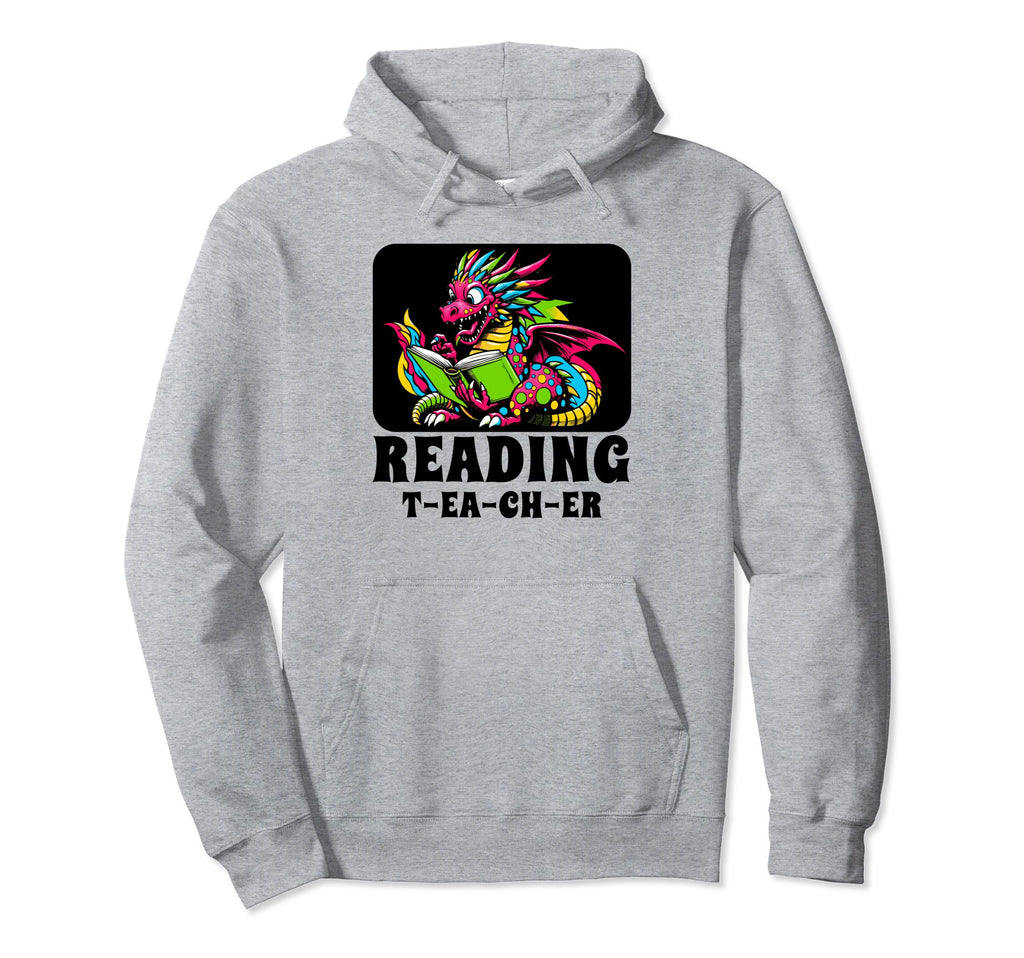 Reading Teacher Book Books Teaching Hoodie - Trendy Graphic Unisex - T-Shirt, Sweatshirt, Hoodie