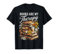 Books Are My Therapy Coffee Bookworm T-Shirt - Trendy Graphic for Adults - T-Shirt, Sweatshirt, Hoodie