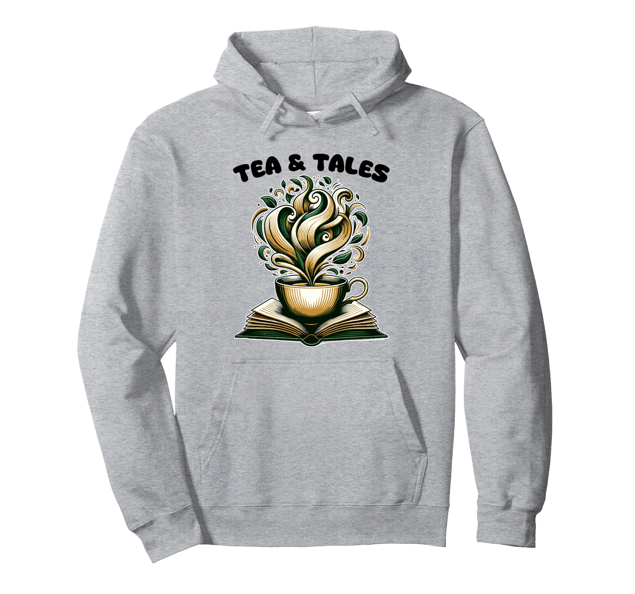 Tea And Tales Reading Tea Book Lover Hoodie - Unique Graphic for Adults - T-Shirt, Sweatshirt, Hoodie