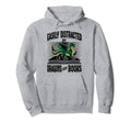 Easily Distracted Dragons And Books Hoodie - Novelty Apparel Unisex - T-Shirt, Sweatshirt, Hoodie
