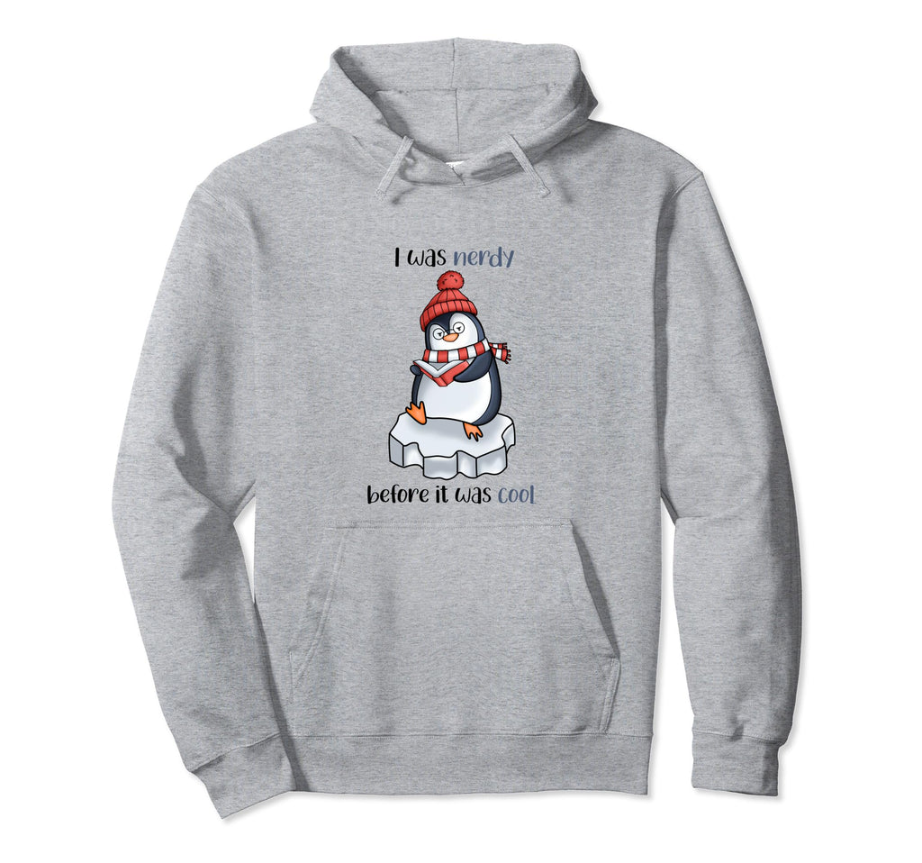 Nerdy Penguin Loves Reading Library Hoodie - Streetwear Style for Adults - T-Shirt, Sweatshirt, Hoodie