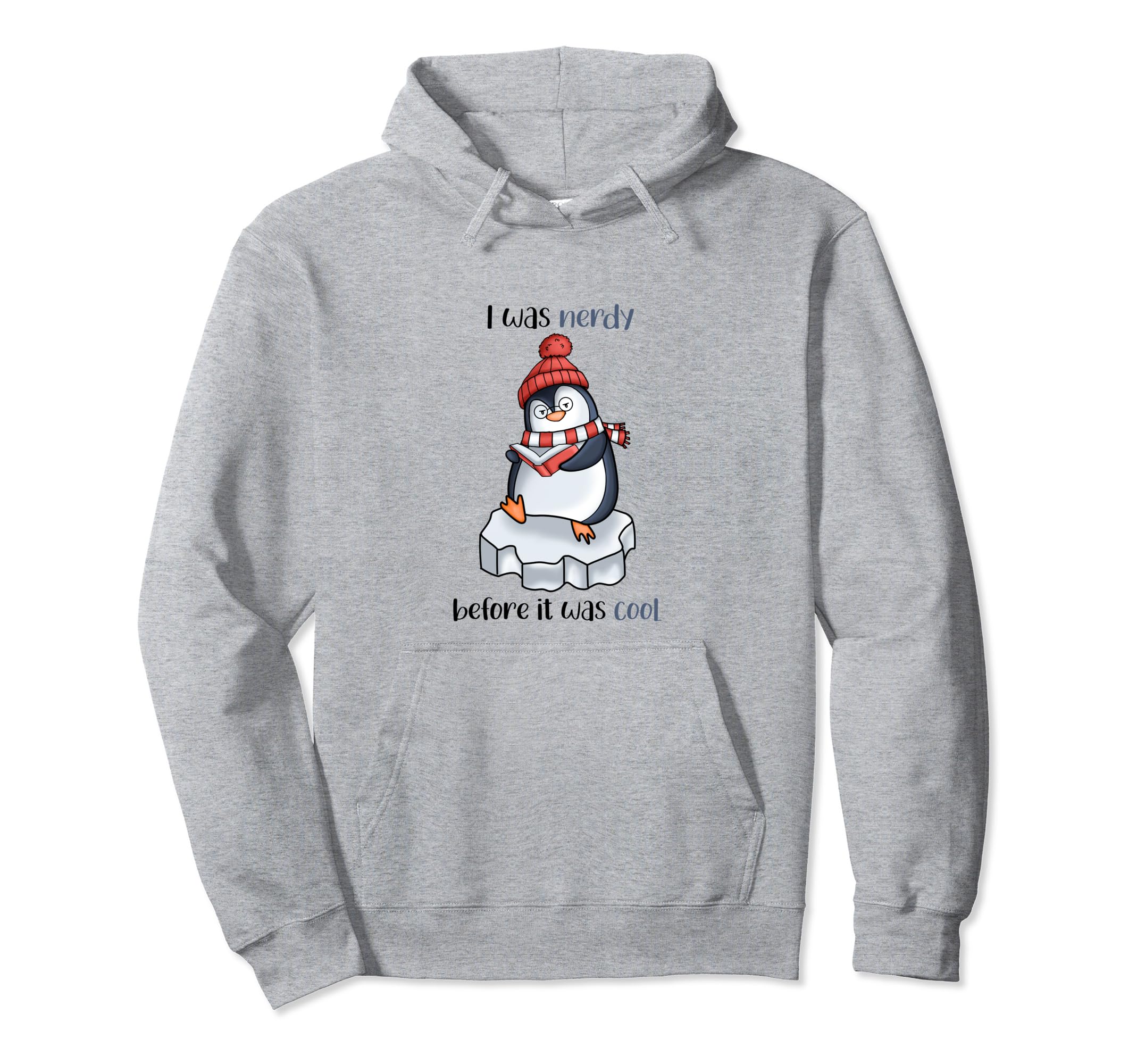 Nerdy Penguin Loves Reading Library Hoodie - Streetwear Style for Adults - T-Shirt, Sweatshirt, Hoodie