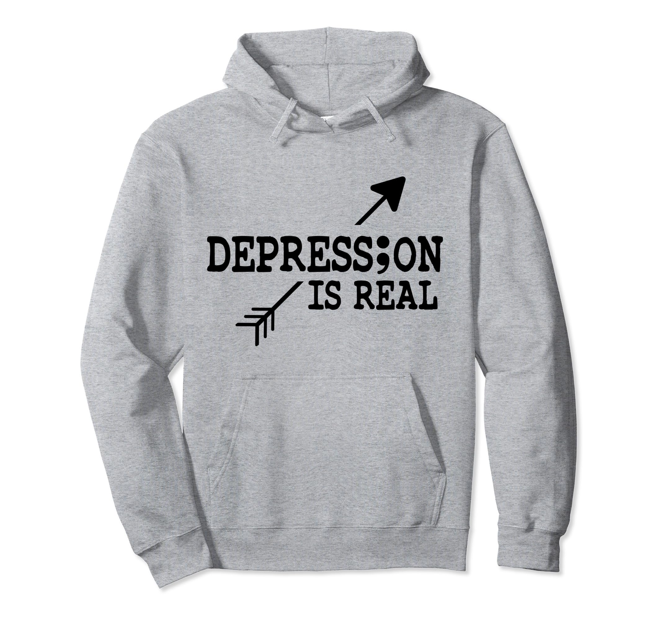 Depression Is Real Depression Mental Hoodie - Aesthetic Graphic for Adults - T-Shirt, Sweatshirt, Hoodie