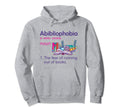 Abibliophobia Definition Reading Nerd Hoodie - Fun Novelty Design Unisex - T-Shirt, Sweatshirt, Hoodie